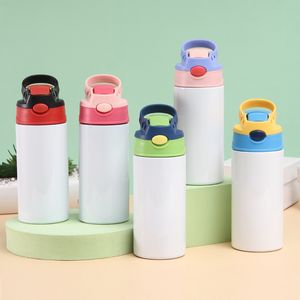 Aço inoxidável saltando palha tumblers dupla camada de vácuo frasco de crianças ao ar livre de água portátil