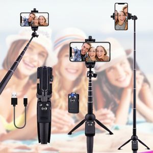 Montaj Ultra Işık Selfie Sopa Tripod Telefon için Uzaktan Kumanda Monopod 205-1000mm Katlanabilir Destek Canlı Fotoğraf Standı YE003