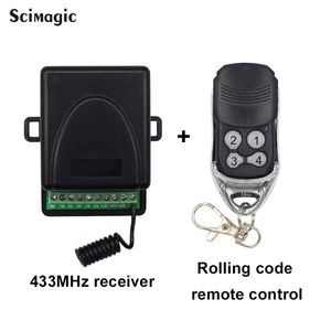 Kanalempfängerschalter AC DC 12V - 24V und Fernbedienung 433 MHz Rolling Code für Garagentor-Torsteuerungen