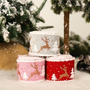 Noel Kablolu Kurdela Ren Geyiği Kar Tanesi Xmas DIY Ambalaj Düğün Çiçek Yay Çelenkler için Craft 5 M LLA10446