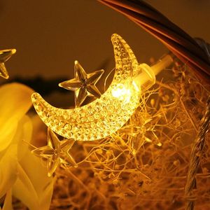 Parti Dekorasyon Pil Powered Led Star Moon Peri Garland String Lights Yıl Noel Düğün Ev Kapalı Işık