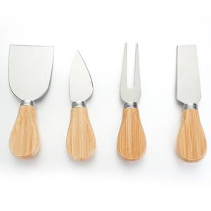 Сырные инструменты Нож набор дубовой ручкой вилка лопата набор решеток для выпечки пиццы щетинок резак EEB6132