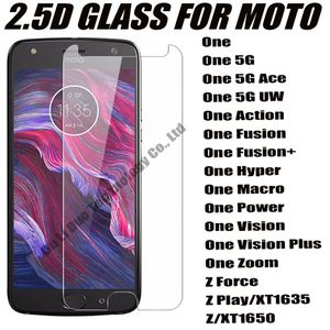 2.5D 0.33mm Temperli Cam Telefonu Ekran Koruyucu Motorola Moto Için bir 5g Ace UW Aksiyon Fusion Artı Hiper Makro Güç Görüş Zoom Z Kuma Oyna