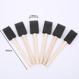 Siyah Sünger Fırça Ahşap Saplı Boya Fırçaları Mini Duster Bilgisayar Temiz Araçları