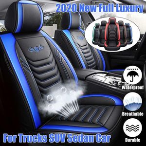 Автомобильные сиденья охватывают роскошные PU кожи передняя крышка подушка защитник без скольжения коврик водонепроницаемый для Lada Vesta Focus