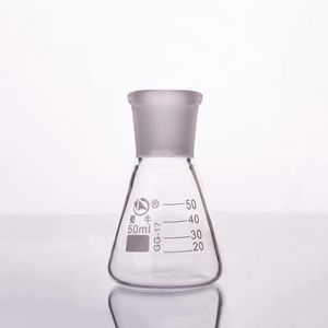Laboratuvar malzemeleri 50-10000 ml cam erlenmeyer şişesi konik şişe, 7/29 eklem, kimya cam eşyalar
