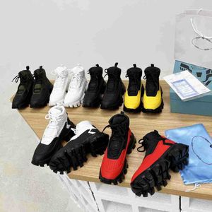 Tasarımcı 19FW Rahat Ayakkabılar Cloudbust Thunder Siyah Sneakers Erkek Kadın Eğitmenler Örgü Yüksek Üst Sneaker Işık Kauçuk 3D Kış Sıcak Ayakkabı Kutusu