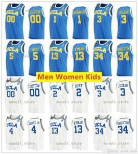NCAA UCLA Bruins Kolej Basketbol Forması 1 Jules Bernard 2 Cody Riley 3 Johnny Juzang 4 Jaime Jaquez Jr. 5 Chris Smith 10 Tyger Campbell Jalen Hill 34 David Singleton