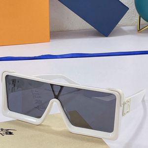 Bayan Güneş Gözlüğü Z1255 Beyaz Neo-Klasik Kare Kontrast Metal S-Kilit Menteşeli Bevel Kazık Kafası İkonik Mektubu Tapınak Yükseltme C olmadan Tasarımcı En Kaliteli