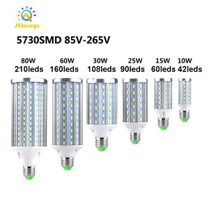 LED-Maisbirnen mit großer Leistung, 10 W, 15 W, 20 W, 25 W, 30 W, 40 W, 60 W, 80 W, E27, 5730SMD, Aluminium, 85–265 V, für den Innenbereich