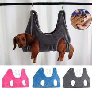 Собака чистая груминг зафиксирован для вырезанных ногтей Helper Pet Plush Hammock Щенок Щенок Удерживая сумка