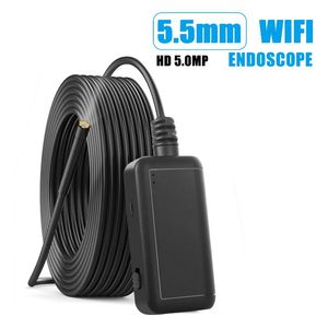 Kameralar Wifi Endoskop 5.5mm Lens HD1080P IP67 Su Geçirmez Endoskopi 6 LED'ler 2600 mah Muayene Borescope Kamera Android için