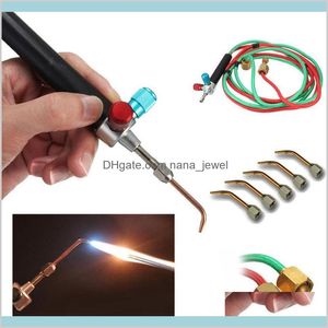 Other Equipment 5 Tips In Box Micro Mini Gas Little Torch Welding Soldering Kit Copper And Aluminum Jewelry Repair Making Tools Drop D