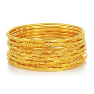 Bangle Zoeyella 9pcs Bangles de cor de ouro Jóias Conjunto de jóias Dubai Acessórios para partidas nupciais africanas para mulheres SJ125