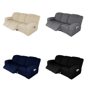 1 2 3 Seater Recliner Sofa Cover Elastic Polyester Relax Massage Slipcover for Living Room Lounger Armchair Couch 211207