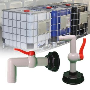 Equipamentos de rega de 90 graus IBC Adaptador de água IBC Conector Acessórios de válvula PLÁSTICA 20/25/32 Abertura de acessórios de jardim padrão