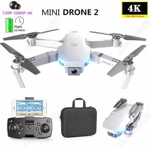 Süper E59 RC LED Mini Accessoires ile Kontrollü Drone 4 K HD Video Kamera Hava Fotoğraf Helikopter Uçak 360 Derece Çevirme Wifi Uzun Pil Ömrü