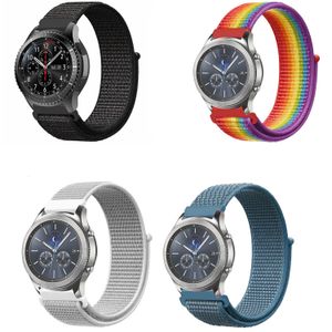 Cintas de relógios de nylon para Samsung Galaxy Watch Active 2 Strap 40mm 44mm Ativo Correa Engrenagem S3 3 45 / 41mm 20mm 22mm Pulseira