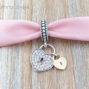 DIY Charms Düğün Takı Setleri Yapma Kiti Aşk Kilitleri Charm Pandora 925 Ayar Gümüş Çakra Bilezikler Kadın Hint Bilezik Boncuk Kolye Kolye 791807CZ