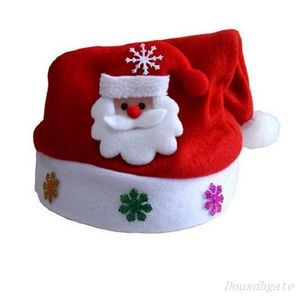 Dhl chapéu de natal para crianças presentes adultos dos desenhos animados applique santa veado neve desenhos de neve chapéus de férias de Natal suprimentos