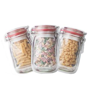 Mason Jar в форме молнии для хранения пищевых продуктов для хранения пищи кулинарные закуски конфеты герметичные сумки DH0022