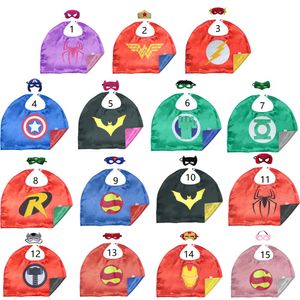 50*70cm double side party cosplay cape and masks cartoon theme costume for kid boys girls of 1-4T fancy dress