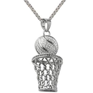 Подвесные ожерелья Хрустальное баскетбольное ожерелье для мужчин воротничнее