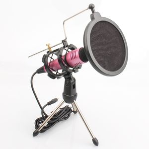 3.5mm Mikrofon Podcast Kondansatör Mikrofonları Tripod Stand Foam Foam Mic Cam Telefon PC ile Mikrofonlar Oyun Kayıt YouTube Sing için Canlı Yayın Miksleri Kiti