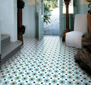 Small flower tiles retro 200x200 dining room kitchen wall bricks balcony bathroom porch home stay anti slip floor tile