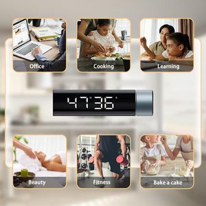 Zamanlayıcılar LED Dijital Mutfak Fitness Zamanlayıcı Pişirme Duş Çalışması Kılavuz Çarşamba Saati Manyetik Elektronik Geri Sayım Süresi