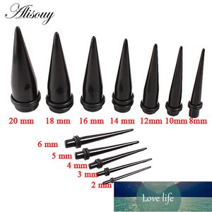 Pair Clean Black Ear Taper Taper Pluger Rateer Exwarder Acterlic Piercings Factory Price Price Expert Consector Quality Новейший стиль Оригинальный статус