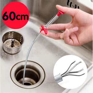 60 cm Drenaj Yılan Bahar Boru Araçları Araçları Araçlandırma Unblocker Mutfak Lavabo Için Blog Talep Aracı Lavabo Aracı Temizleme Kanca Su Sinktool FHL147-WLL