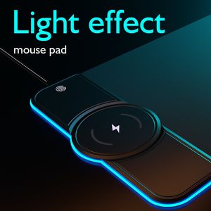 LED Light Беспроводное зарядное устройство RGB Mouse Pad XXL 10W / 7.5W Светящаяся игровая коврик для мыши для мыши мышь PAD для мыши для мыши коврик для мыши Pad Gamer.