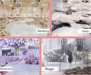 Düğün Centerpieces Dekor Beyaz Renk Ayna Halı Koridor Koşucu 1 M 1.2 M 1.5 M 2 M Geniş Parti Olay Backdrop Dekorasyon Çekim Sahne