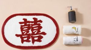 Düğün Mektubu Kırmızı Halı Çin Çin Kristal Kadife Halılar Paspas Dekoratif Alan Halı Boys Yatak Odası Naylon Baskılı Kalın Paspaslar Için