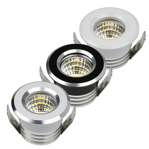 Downlights Dimmabable Gömülü Tavan Led Teneke kutu Light Küçük Nokta Kobu 3W 110V 220V Sürücü Ev Vitrini Dolap Dolap El