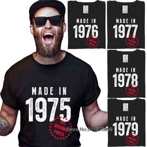 1975 1976 1977 1978 1979 Vintage Tüm Orijinal Doğum Günü Hediyesi T-Shirt Büyük Boy Giysileri Kocası Baba Retro Baskı Tees G1222