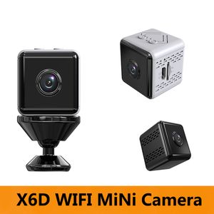 Yüksek Kalite 1080 P X6D Mini Kamera Kablosuz Monitör DV Kamera Taşınabilir Gözetim Webcam Uzaktan Kumanda Araba için Kapalı Açık Ev Güvenli