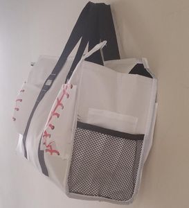 Открытые сумки Спорт 10 шт. Пляжная сумка Большой холст сумка сумка бейсбол с бейсбол с шитью шарики для детей и молодежи девушки