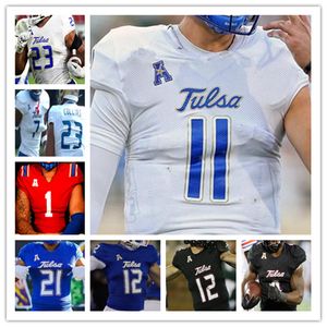 TULSA GOLDEN HURRICANE Kolej Futbol Formaları Davis Brin Steven Steven Anderson Bill Jackson Ford Keylon Stokes JuanCarlos Santana Malachai Jones Isaiah Epps 4X