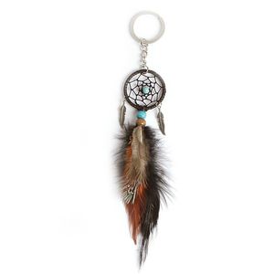 Dreamcatcher Anahtar Yüzme Kolye Yaratıcı Tüy püskürtme Tassel Key Zincirler El Sanatları Anahtar Zincir Araba Çantası Dekorasyon Anahtarlama