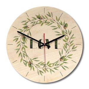 Orologi da parete M.Sparkling Clock in legno Bella ghirlanda senza cornice Arte semplice Design moderno Orologio da cucina Unico