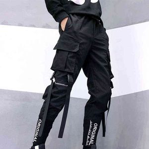 Yeni Streetwear erkek Çok Cepler Harem Kargo Pantolon Hip Hop Rahat Erkek Parça Joggers Pantolon Moda Harajuku Erkekler Pantolon Yeni G220224