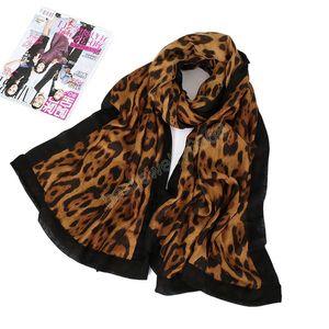 Hight Quality Printe Leopard животных шарф хлопок мода шарфы популярные мусульманские хиджаб оголовье зима пашмина большие обертывания