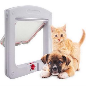 Небольшие животные поставки Автоматический складной безопасный охранник Pet Dog Безопасная дверь Комплект Cat Cats Собаки проходят через настенный крепление 2021