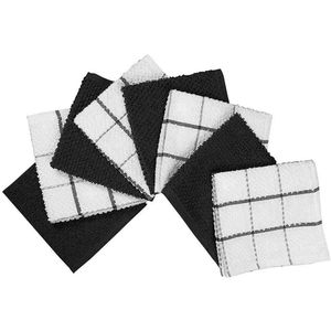 Algodão 30 * 30 cm / 12 * 12 polegadas toalha de prato macio super limpeza rags lattice projetado banheiro cozinha chá bar toalhas handdh8702