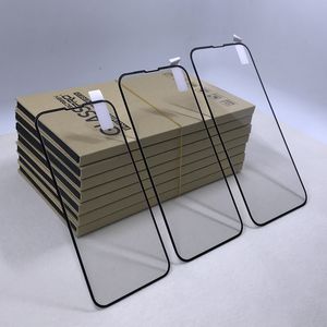 Protetor de tela de vidro temperado de fibra de carbono 3D de vidro temperado 3D para iPhone 13 mini Protetores Protetores de Telefone Celular X0917B 100 pcs