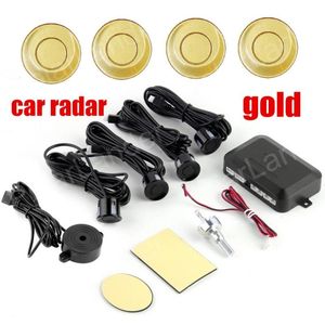 Car Rear View Cameras& Parking Sensors Est 4 Buzzer Kit Reverse Backup Radar Sensor Sound Alert Indicator Probe System 12V 9 Colors For Opti