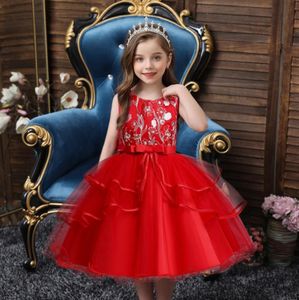 Çocuk Prenses Elbise Çiçek Kız Düğün Akşam Giyim Kız Kabarık Elbiseler Çocuk Clohtes Dantel Etek Balo