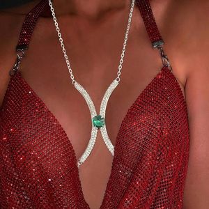 Acessórios para jóias quentes moda simples Cadeia de peito de diamante completo Bride Bachelor Party Chain Sexy Body Chain